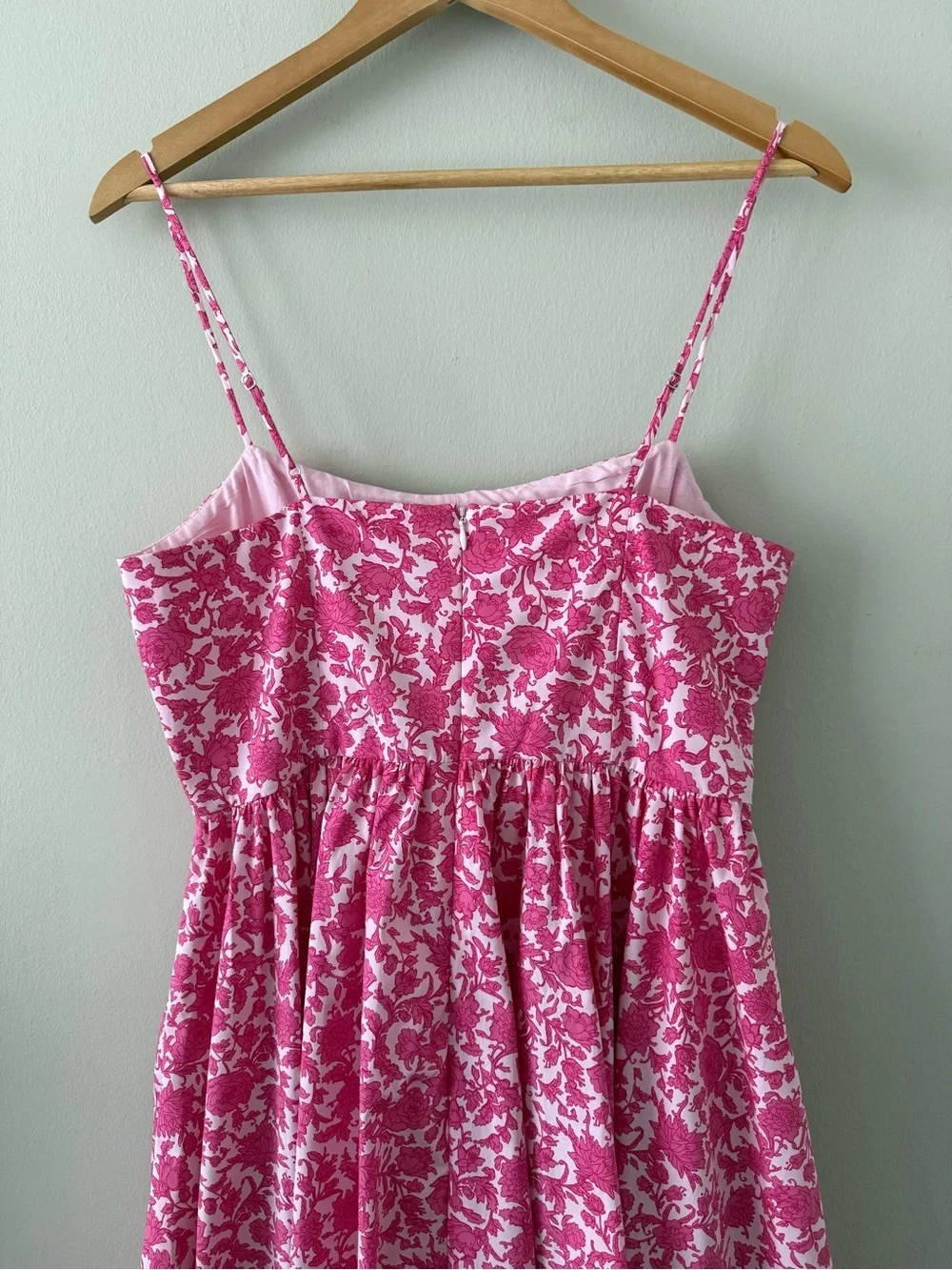 NWT - J. Crew - A-line Cotton Poplin Midi Dress in Rosebud Floral Cupcakes Blush